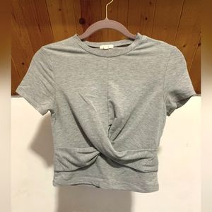 Ardene Twist Front Cropped Tee size S